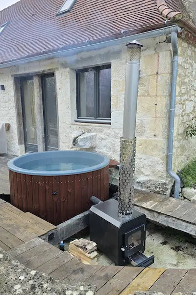 Bain nordique rond en Dordogne