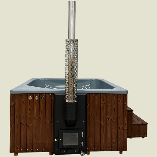 Bain Nordique Carré 205cm Poêle Intégré Premium