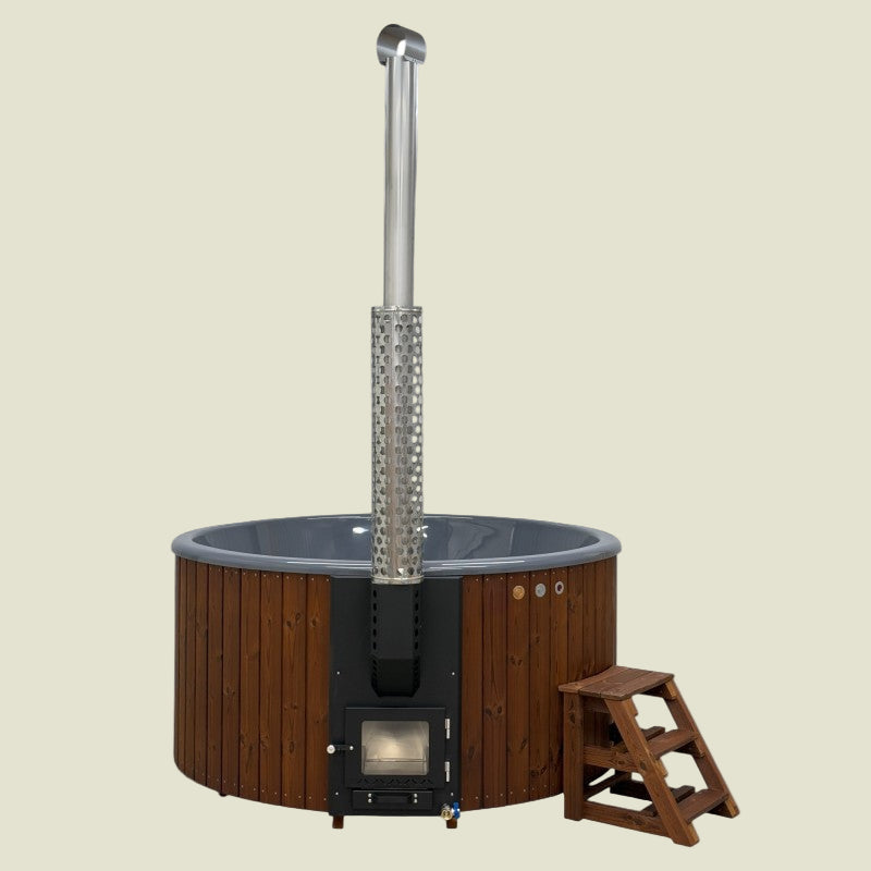 Bain Nordique Rond 200cm Poêle Intégré Premium